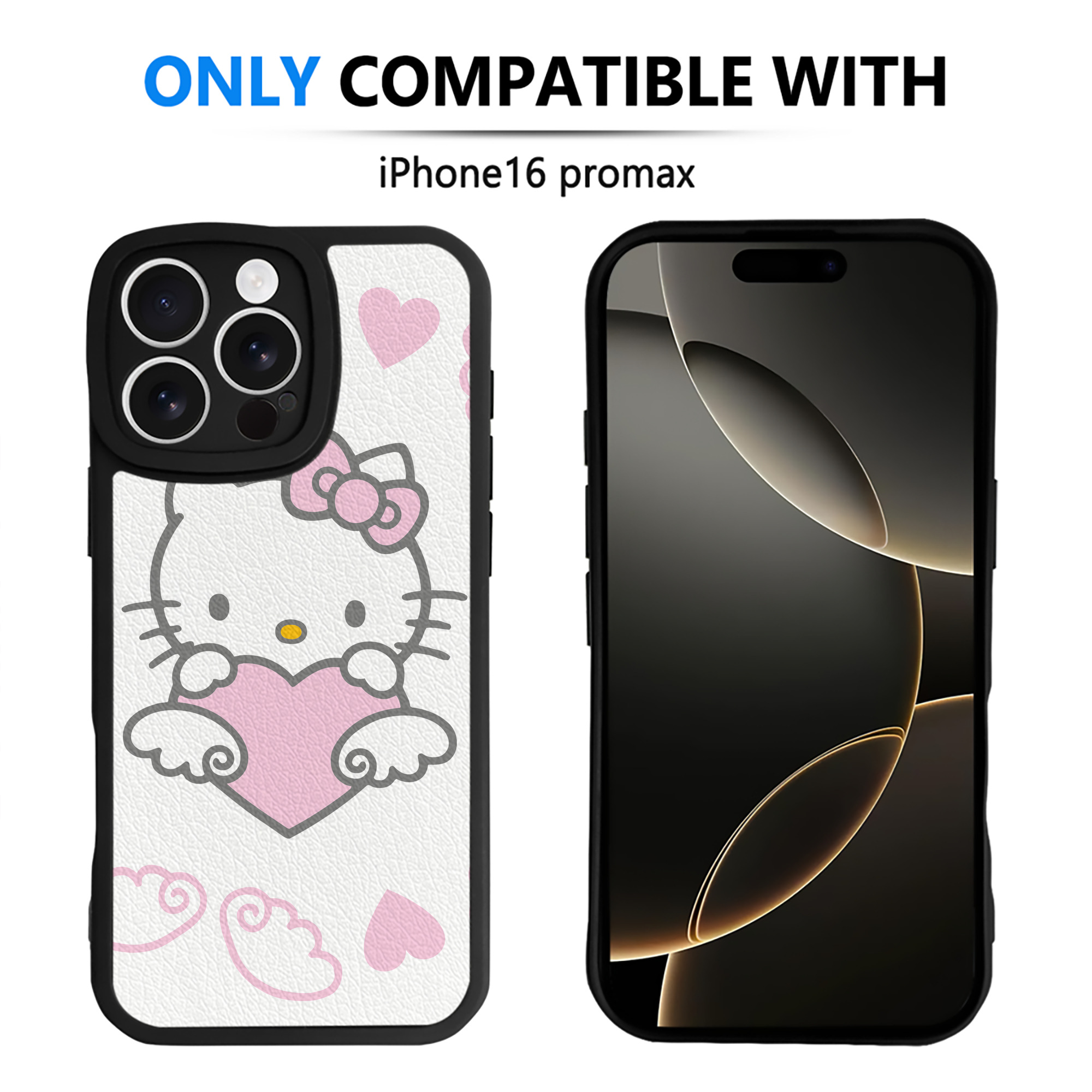 （画像用） Hello Kitty ハローキティ 【iPhone 16シリーズ対応】シリコンスマホケース（レザー調） 材質：シリコン